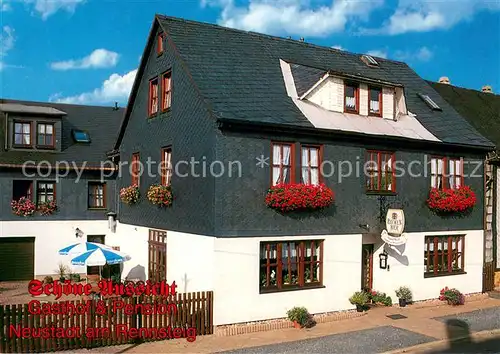 AK / Ansichtskarte Neustadt_Rennsteig Gasthof Pension Schoene Aussicht Neustadt_Rennsteig