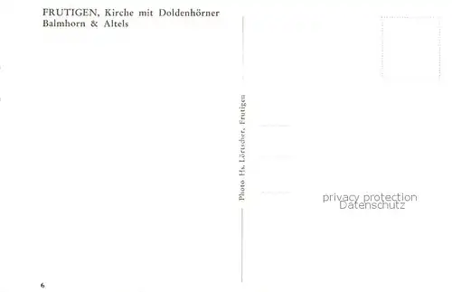 AK / Ansichtskarte Frutigen_BE Kirche mit Doldenhoerner Balmhorn und Altels Frutigen BE