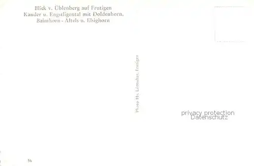 AK / Ansichtskarte Frutigen_BE Blick vom ueblenberg mit Kander Engstligetal Doldenhorn Balmhorn Altels und Elsighorn Frutigen BE