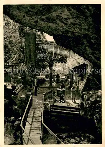 AK / Ansichtskarte Beatenberg_BE Beatushoehlen Ausgang 