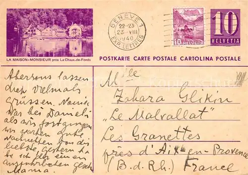 AK / Ansichtskarte La_Chaux de Fonds_NE La Maison Monsier 