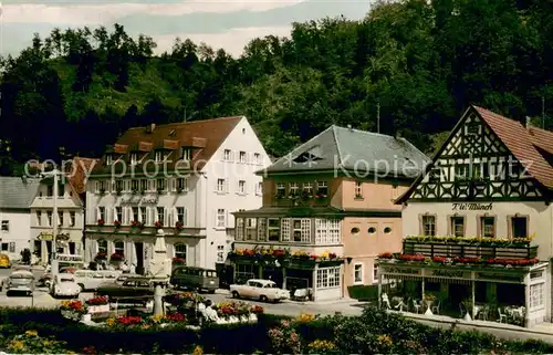 AK / Ansichtskarte Bad_Berneck Partie am Marktplatz Bad_Berneck