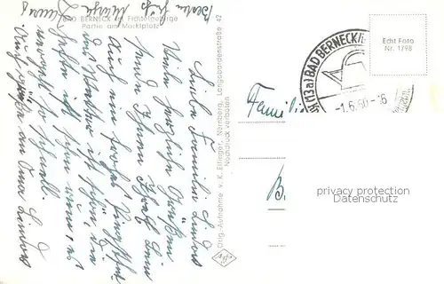 AK / Ansichtskarte Bad_Berneck Partie am Marktplatz Bad_Berneck