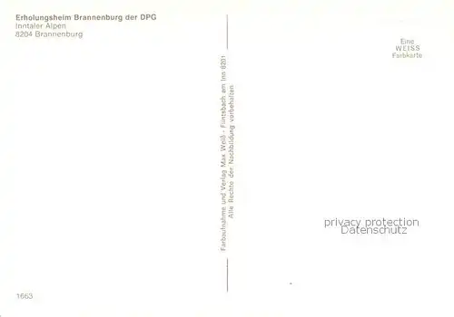 AK / Ansichtskarte Brannenburg Erholungsheim Brannenburg d. DPG Aussenansicht Brannenburg