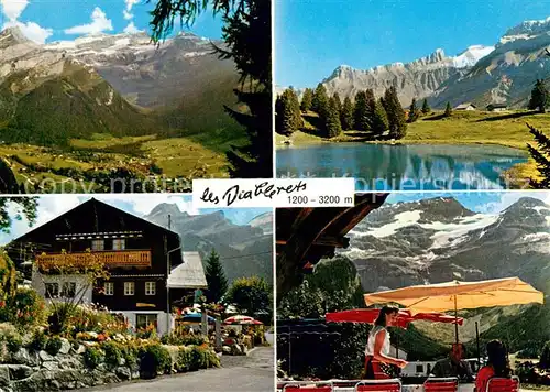 AK / Ansichtskarte Les_Diablerets_VD Berg See Berg Restaurant Aussicht 