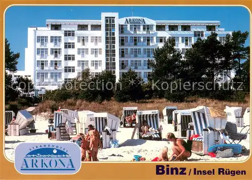 AK / Ansichtskarte Binz_Ruegen Strandhotel Arkona Strand Binz_Ruegen