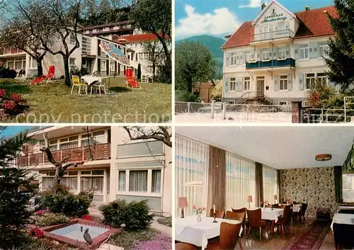 AK / Ansichtskarte Herrenalb_Bad Landhaus Hindenburg Teilansichten Innen u. Aussen Herrenalb_Bad