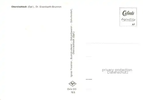 AK / Ansichtskarte Oberviechtach Dr. Eisenbarth Brunnen Oberviechtach