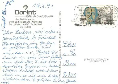 AK / Ansichtskarte Bad_Neuenahr Ahrweiler Hotel Dorint Aussenansicht m. Teich u. Park Bad_Neuenahr Ahrweiler