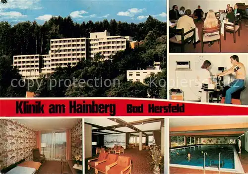 AK / Ansichtskarte Bad_Hersfeld Klinik am Hainberg m. Hallenbad Bad_Hersfeld