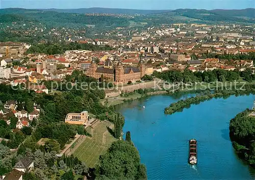 AK / Ansichtskarte Aschaffenburg_Main Blick zum Pompejanum und Schloss Johannisburg Aschaffenburg Main