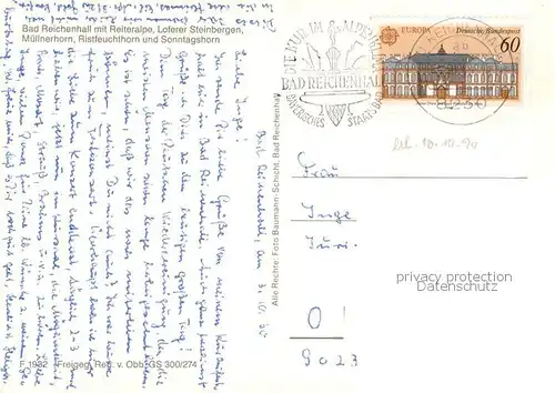 AK / Ansichtskarte Bad_Reichenhall mit Reiteralpe Loferer Steinberge Muellnerhorn Ristfeuchthorn Sonntagshorn Chiemgauer Alpen Bad_Reichenhall