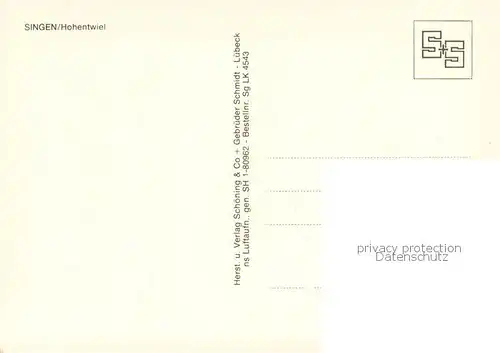 AK / Ansichtskarte Singen_Hohentwiel Stadtpanorama mit Festung Singen Hohentwiel