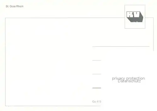 AK / Ansichtskarte St_Goar Stadtbild mit Feste Rheinfels St_Goar