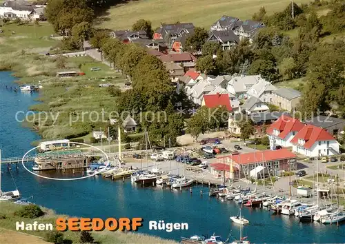 AK / Ansichtskarte Seedorf_Sellin Hafen Gaststaette Segler Arche Fliegeraufnahme Seedorf Sellin