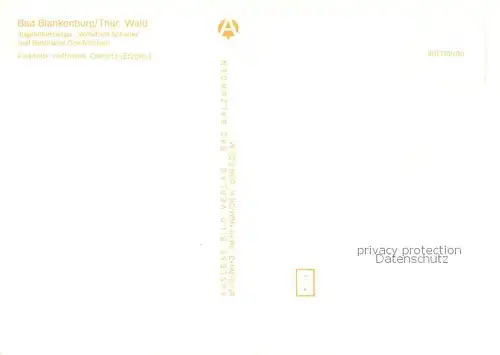 AK / Ansichtskarte Bad_Blankenburg Jugendherberge Jugendherberge Wendolin Schaller und Burgruine Greifenstein Gastraeume Bad_Blankenburg