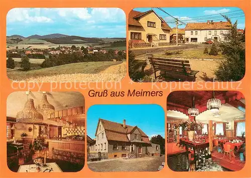 AK / Ansichtskarte Meimers_Bad_Liebenstein Dorfplatz Bauernbar Gemeindegaststaette Gaststube Meimers_Bad_Liebenstein