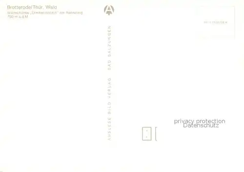 AK / Ansichtskarte Brotterode Waldschaenke Dreiherrnstein am Rennsteig Brotterode