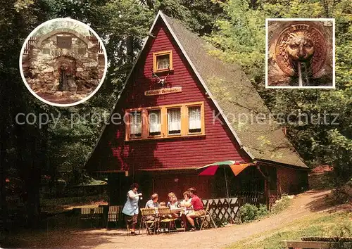 AK / Ansichtskarte Masserberg Waldbaude Werraquelle Brunnen Masserberg