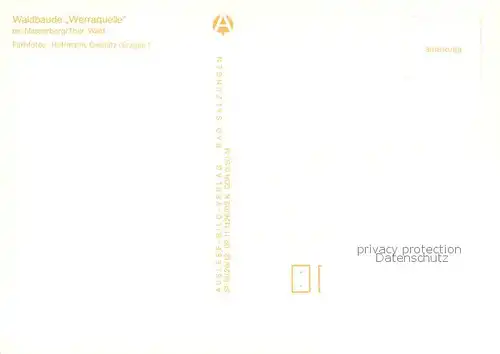 AK / Ansichtskarte Masserberg Waldbaude Werraquelle Brunnen Masserberg