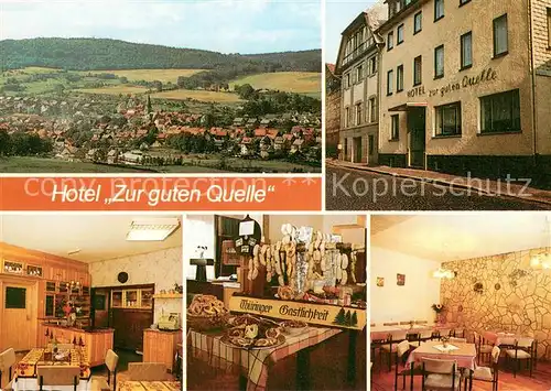 AK / Ansichtskarte Brotterode Panorama Hotel Zur guten Quelle Restaurant Thueringer Bueffet Quellenstube Brotterode