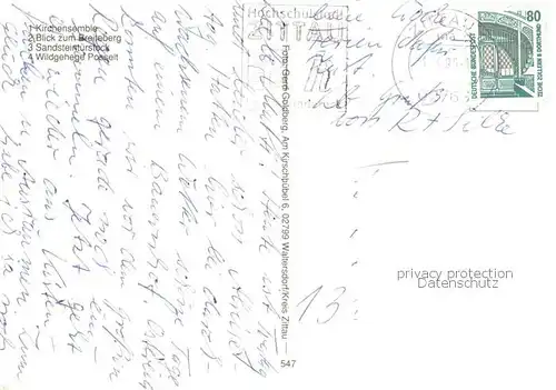 AK / Ansichtskarte Bertsdorf Hoernitz Kirchensemble Breiteberg Sandsteintuerstock Wildgehege Posselt 