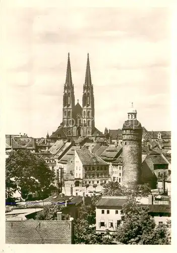 AK / Ansichtskarte Goerlitz_Sachsen Teilansicht mit Peterskirche Goerlitz Sachsen