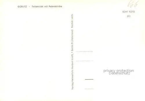 AK / Ansichtskarte Goerlitz_Sachsen Teilansicht mit Peterskirche Goerlitz Sachsen