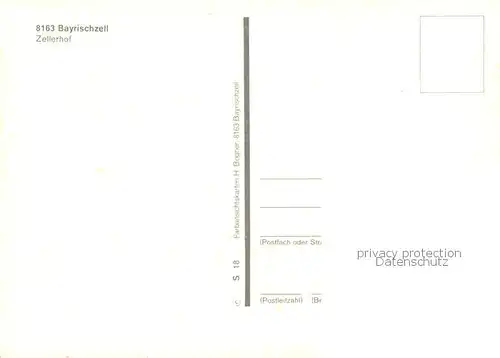 AK / Ansichtskarte Bayrischzell Zellerhof Bayrischzell
