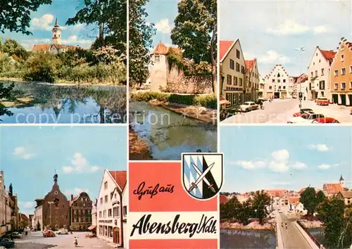 AK / Ansichtskarte Abensberg Orts und Teilansichten Kirche Rathaus Markt Abensberg