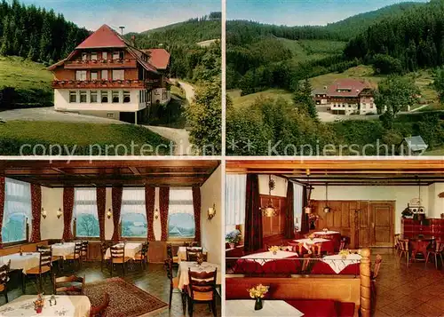 AK / Ansichtskarte Hinterzarten Gasthaus Pension zur Esche Gastraeume Panorama Hinterzarten