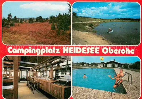 AK / Ansichtskarte Oberohe_Fassberg Campingplatz Heidesee Panorama Restaurant Bar Freibad 