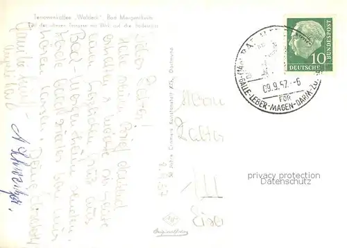 AK / Ansichtskarte Bad_Mergentheim Terrassencafe Waldeck Bad_Mergentheim