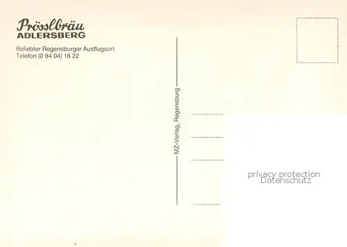 AK / Ansichtskarte Regensburg Proesslbraeu Adlersberg Gastraeume Kapelle Inneres Regensburg