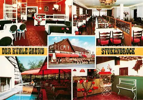 AK / Ansichtskarte Stukenbrock Hotel Restaurant Der Kuehle Grund Gastraeume Terrasse Stukenbrock