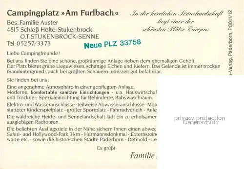 AK / Ansichtskarte Senne_Stukenbrock Campingplatz Am Furlbach Spielplatz 