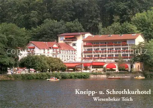 AK / Ansichtskarte Bad_Lauterberg Schroth und Kneipp Kurhotel Wiesenbeker Teich Bad_Lauterberg