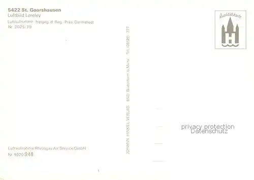 AK / Ansichtskarte St_Goarshausen Loreley Fliegeraufnahme  St_Goarshausen