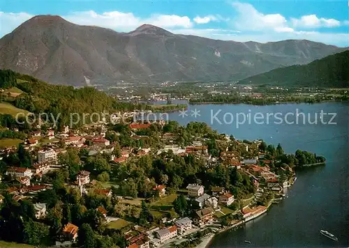 AK / Ansichtskarte Tegernsee Fliegeraufnahme mit Wallberg und Blaubergen Tegernsee