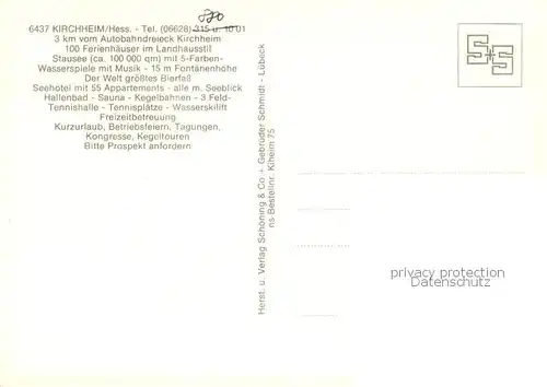 AK / Ansichtskarte Kirchheim_Hessen Seepark Kirchheim Appartements Dorfstrasse Terrasse Kirchheim Hessen