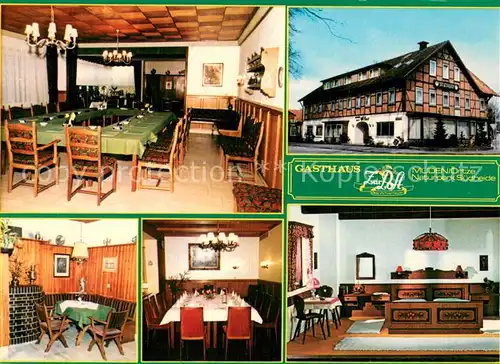 AK / Ansichtskarte Mueden_oertze Gasthaus zur Post Speiseraum Gaststube Zimmer Mueden oertze