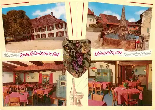 AK / Ansichtskarte Blansingen Gasthaus zum Roemischen Hof Brunnen Gastraeume Blansingen