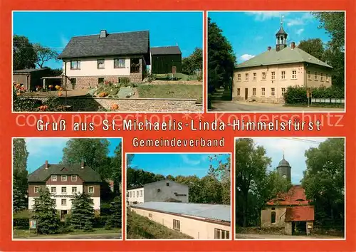 AK / Ansichtskarte Linda_Freiberg St. Michaelis Gemeindeamt Himmelsfuerst Huthaus Linda Speisegaststaette Sportcenter Linda Freiberg