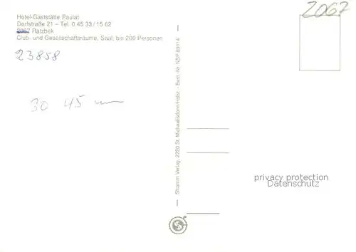 AK / Ansichtskarte Wesenberg_Holstein Hotel Gaststaette Paulat Zur Linde Wesenberg_Holstein