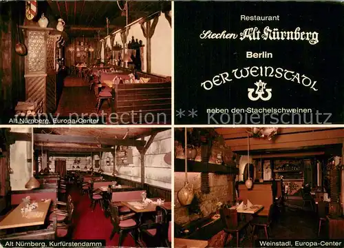 AK / Ansichtskarte Berlin Restaurant Alt Nuernberg Europa Center Kurfuerstendamm Berlin