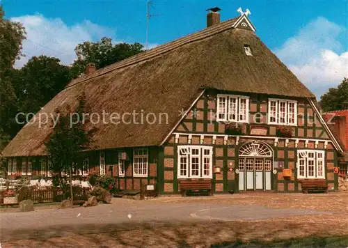 AK / Ansichtskarte Moorbeck Hotel Restaurant G. Stolle Reetdach Haus Aussenansicht 