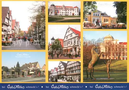 AK / Ansichtskarte Celle_Niedersachsen Cafe Mueller Celles feine Konditorei Restaurant Celle_Niedersachsen