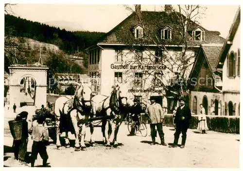AK / Ansichtskarte Aarau_AG Gasthof zur Kettenbruecke m. Fuhrwerk um 1875 Aarau_AG