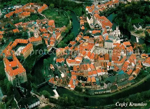 AK / Ansichtskarte Cesky_Krumlov_Krumau_Moldau_CZ Fliegeraufnahme 