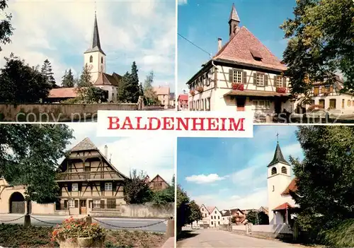 AK / Ansichtskarte Baldenheim Protest. Kirche Maison alsacienne a colombage Baldenheim